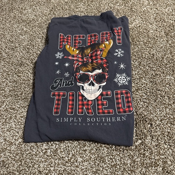 Simply Southern Festive Skull Graphic Tee - Picture 1 of 2